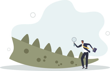 Long tail marketing selling product in niche market, SEO strategy or marketing strategy to focus on specific keywords concept.flat design.illustration with people.