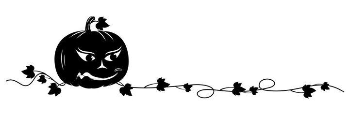 line art pumpkin silhouette illustration background for a halloween day