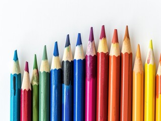 a school art project display, creative activity, photorealistic, colorful, isolated on white background