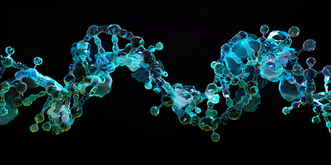 Obraz premium Complex Molecular Structure Showcasing Advanced Biotechnological Innovations Detailed Molecular Model Illustrating Cutting-Edge Biochemical Research
