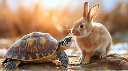 Turtle and Rabbit Encounter
