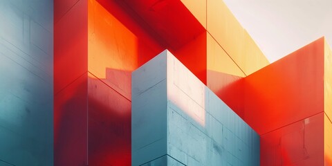 Modern iPhone wallpaper featuring a minimalist design with geometric shapes in orange and gray tones.
