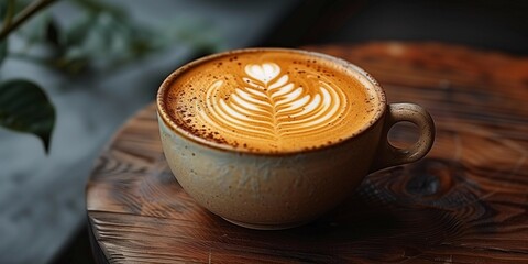 Coffee Shop Elegance with Intricate Design, generative ai