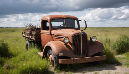 Fototapeta premium Old abandoned truck