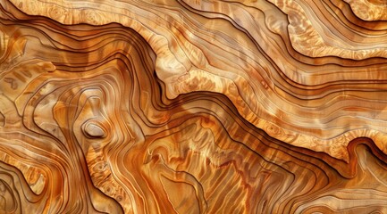 A piece of wood with a very distinct pattern, resembling a mountain range