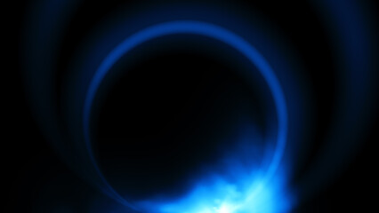 blue glowing circle.blur cosmic black hole Energy abstract Background.logo.space.Text Place	