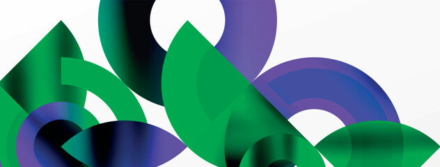 Circle geometric abstract vector background