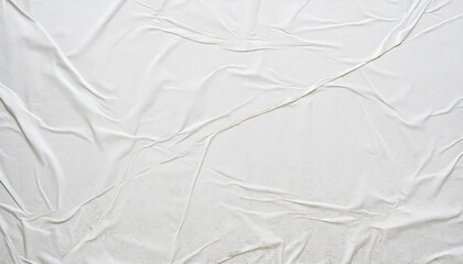 Blank white crumpled and creased paper poster texture background