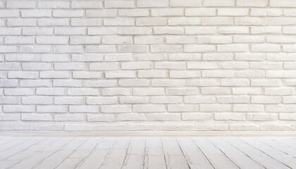Detail of a white brick wall texture