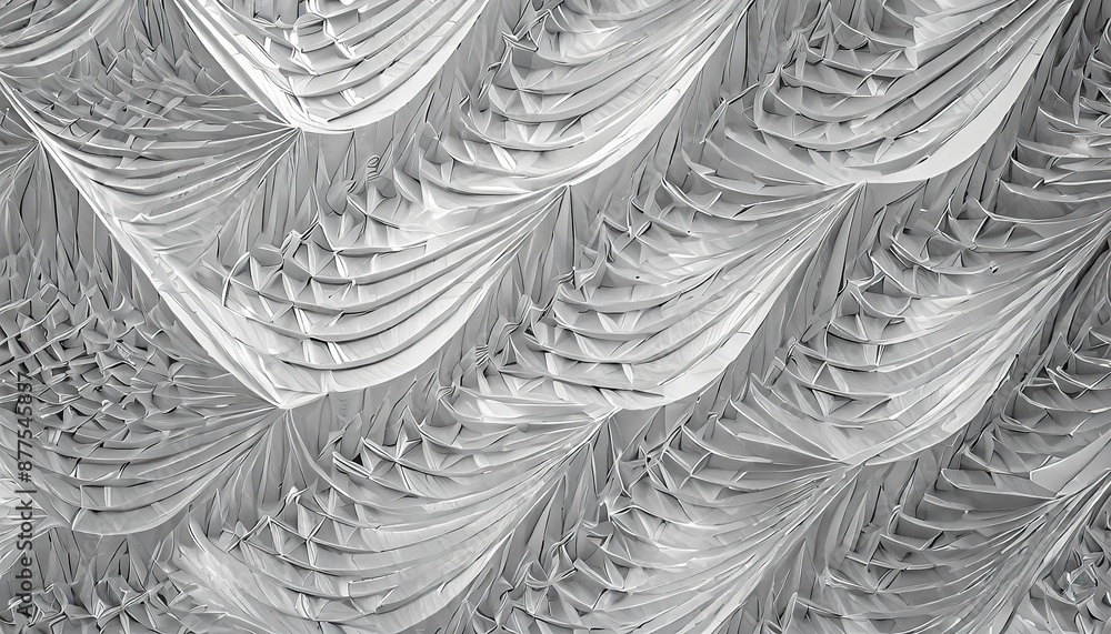 Aufkleber white grey pattern with repeating flat shapes similar to weaving.