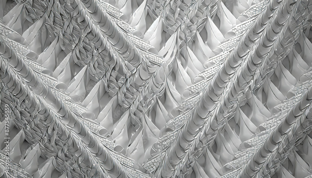 Aufkleber white grey pattern with repeating flat shapes similar to weaving.