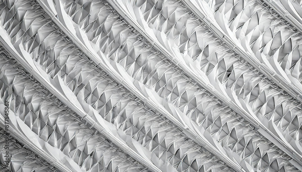 Aufkleber white grey pattern with repeating flat shapes similar to weaving.