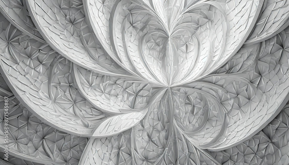 Aufkleber white grey pattern with repeating flat shapes similar to weaving.