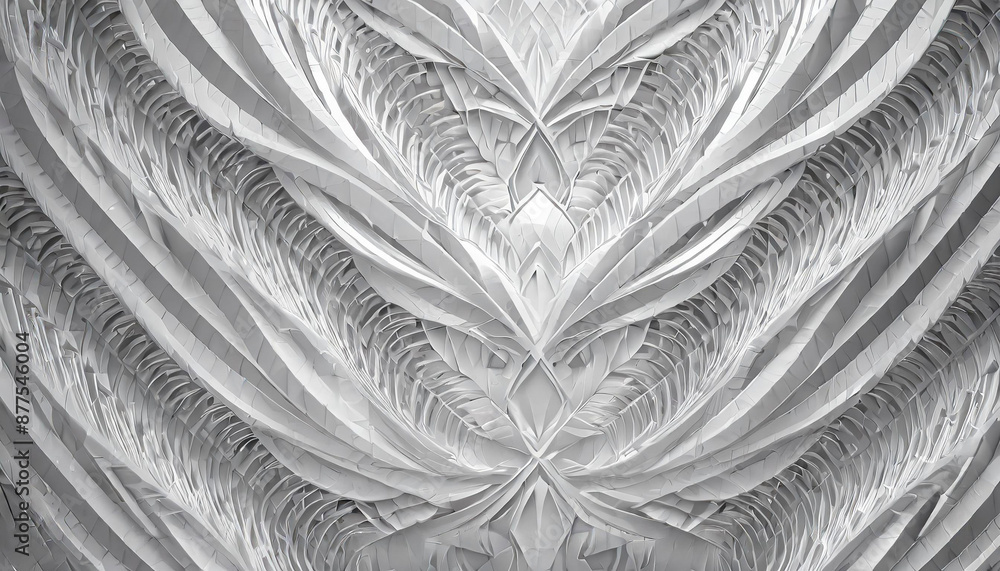 Aufkleber white grey pattern with repeating flat shapes similar to weaving.