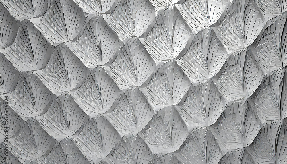 Aufkleber white grey pattern with repeating flat shapes similar to weaving.