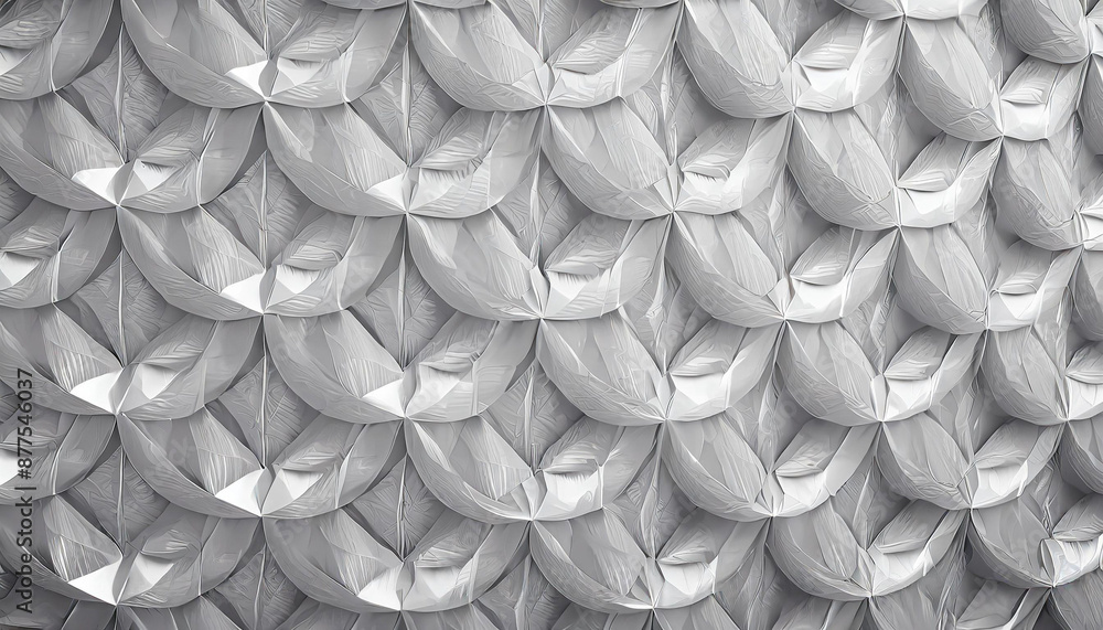 Aufkleber white grey pattern with repeating flat shapes similar to weaving.