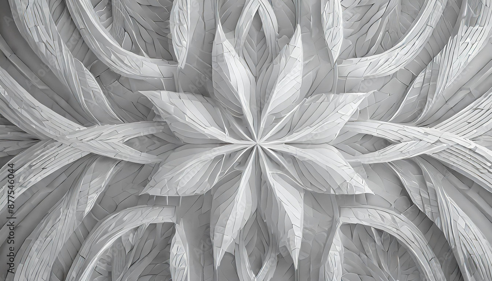 Aufkleber white grey pattern with repeating flat shapes similar to weaving.