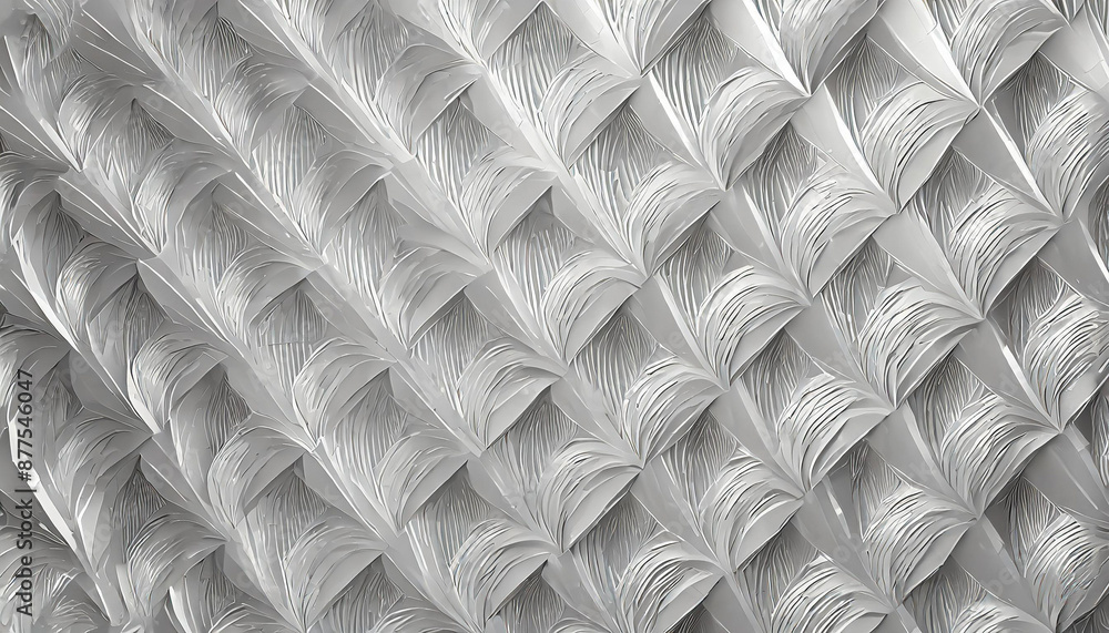 Aufkleber white grey pattern with repeating flat shapes similar to weaving.