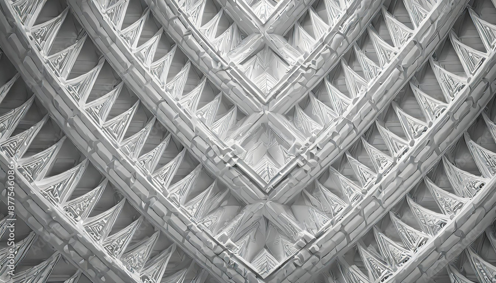 Aufkleber white grey pattern with repeating flat shapes similar to weaving.