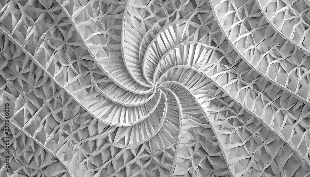 Aufkleber white grey pattern with repeating flat shapes similar to weaving.