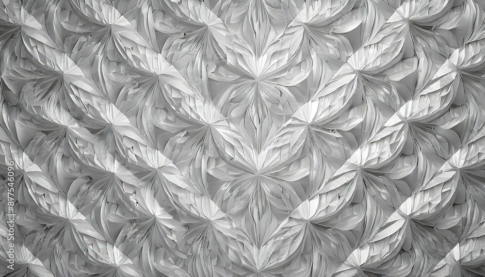 Aufkleber white grey pattern with repeating flat shapes similar to weaving.