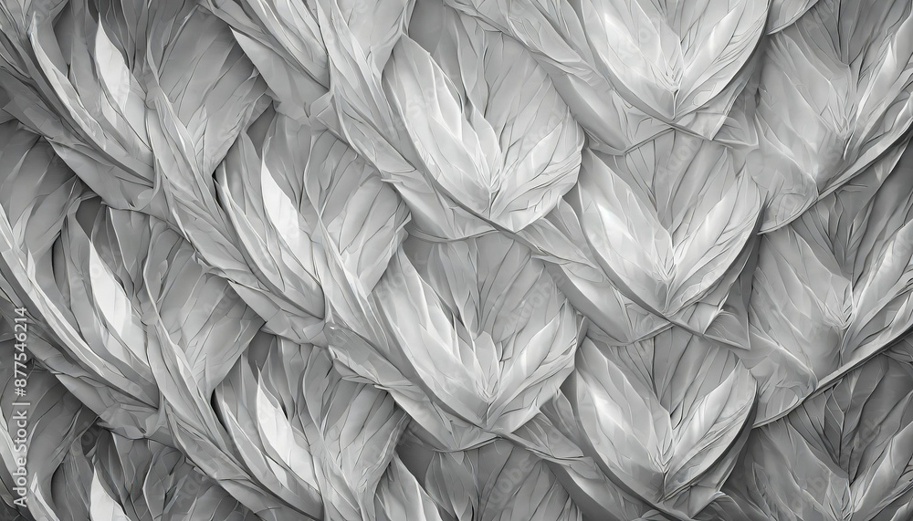 Aufkleber white grey pattern with repeating flat shapes similar to weaving.