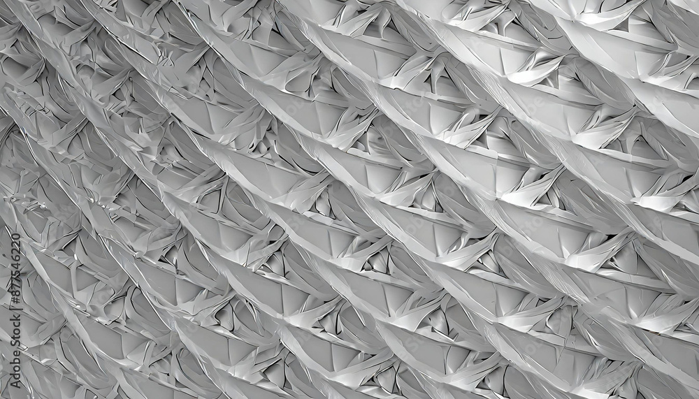 Aufkleber white grey pattern with repeating flat shapes similar to weaving.