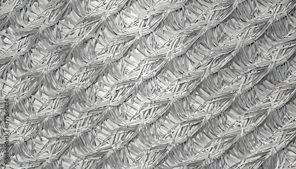 Aufkleber white grey pattern with repeating flat shapes similar to weaving.