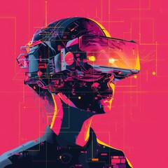 Cyberpunk Vision: A Digital Landscape