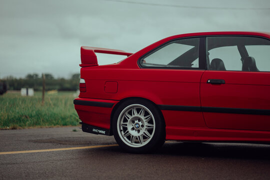 Street car, BMW M3 E36 COUP&Eacute; Red. Montevideo, Uruguay