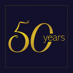 50 years Golden Badge for fifty years anniversary 