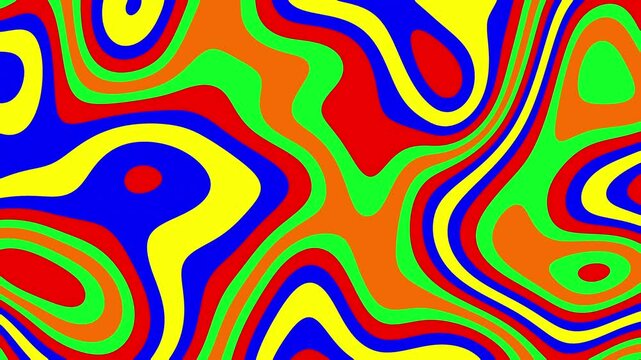 Retro Wave Background Loop 4K 15secs / Basic Colors