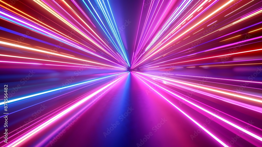 Aufkleber dynamic burst of colorful light trails in motion creating a futuristic and vibrant background. perfe