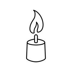 Candle icon eps vector illustration, logo isolated on white background