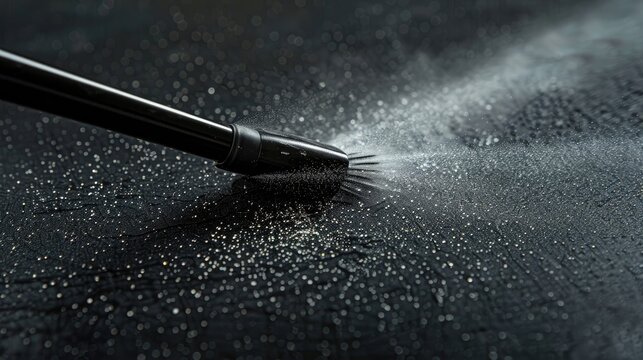 Cleaning tool for removing dust hair lint and pet dander on black surface
