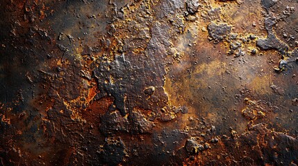 Rustic Metal Texture with Golden Accents