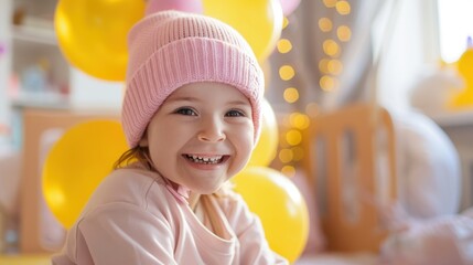 The smiling little girl