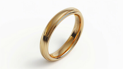 wedding ring on white