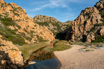 Li Cossi wild beach in Costa Paradiso in Sardinia, Italy