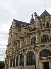 Paris, September 2022 : Visit of the magnificent city of Paris, Capital of France - View of the Eglise Sainte Eustache