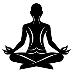 Mindfulness Meditation Silhouette Illustration