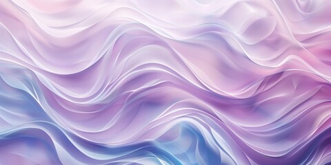 Obraz premium Abstract background with wavy elements and shimmering effect in lilac and blue tones, smooth forms.