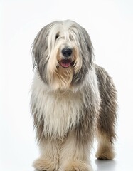 Old English Sheepdog on a white background