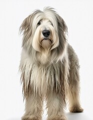 Old English Sheepdog on a white background