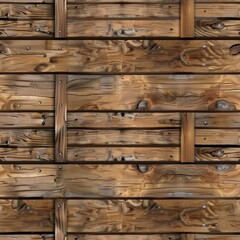 Seamless pattern of a woven wood. Photorealistic tileable pattern