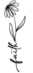 Faith with wildflower