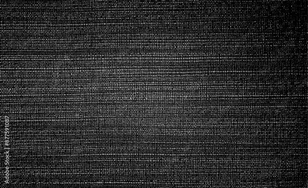 Poster monochrome texture composed of irregular graphic vector fabric texture. distressed texture of weavin