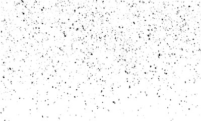 Snow, stars, twinkling lights, rain drops on black background. Abstract vector noise. Small particles of debris and dust. Distressed uneven grunge texture overlay.