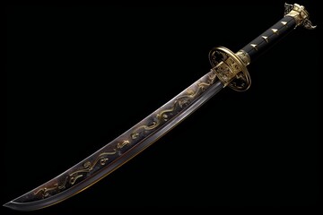 sword on black background