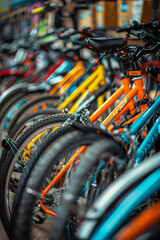 A Symphony of Spokes: An Abundance of Bikes at a Cycle Sport Store